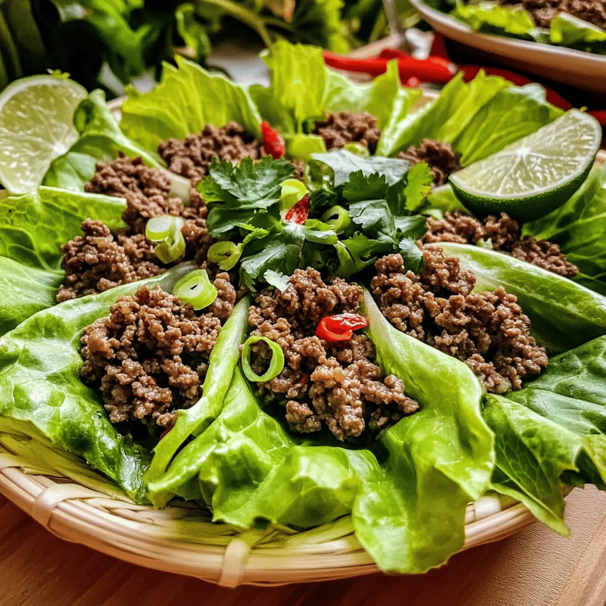 Thai Ground Beef Lettuce Wraps for a Flavorful Weeknight Meal