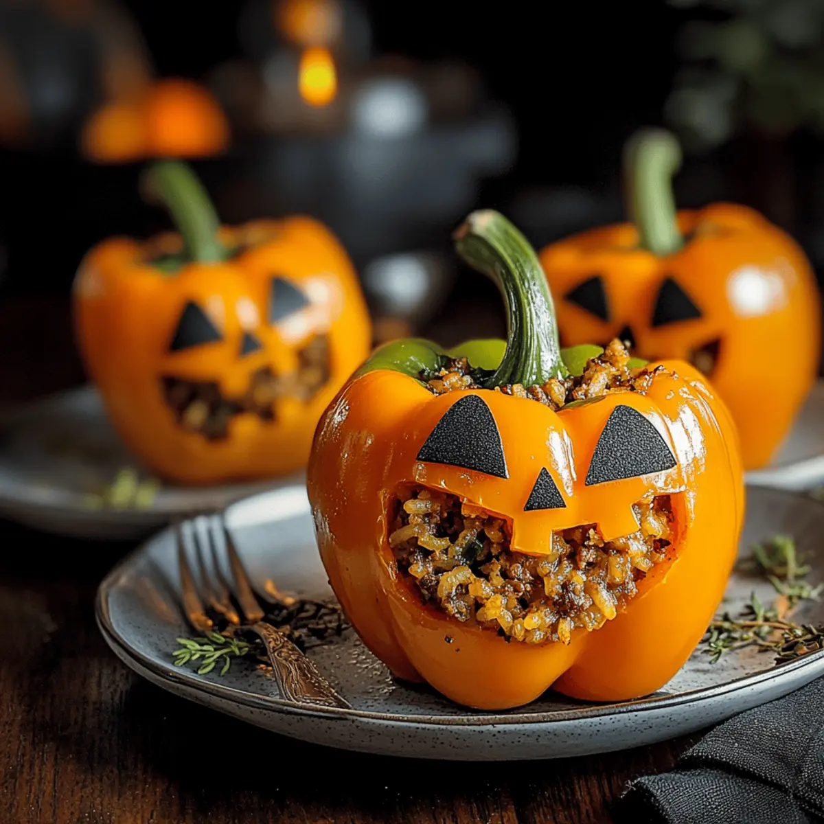 Ground Beef Halloween Stuffed Peppers for a Spooky Family Feast