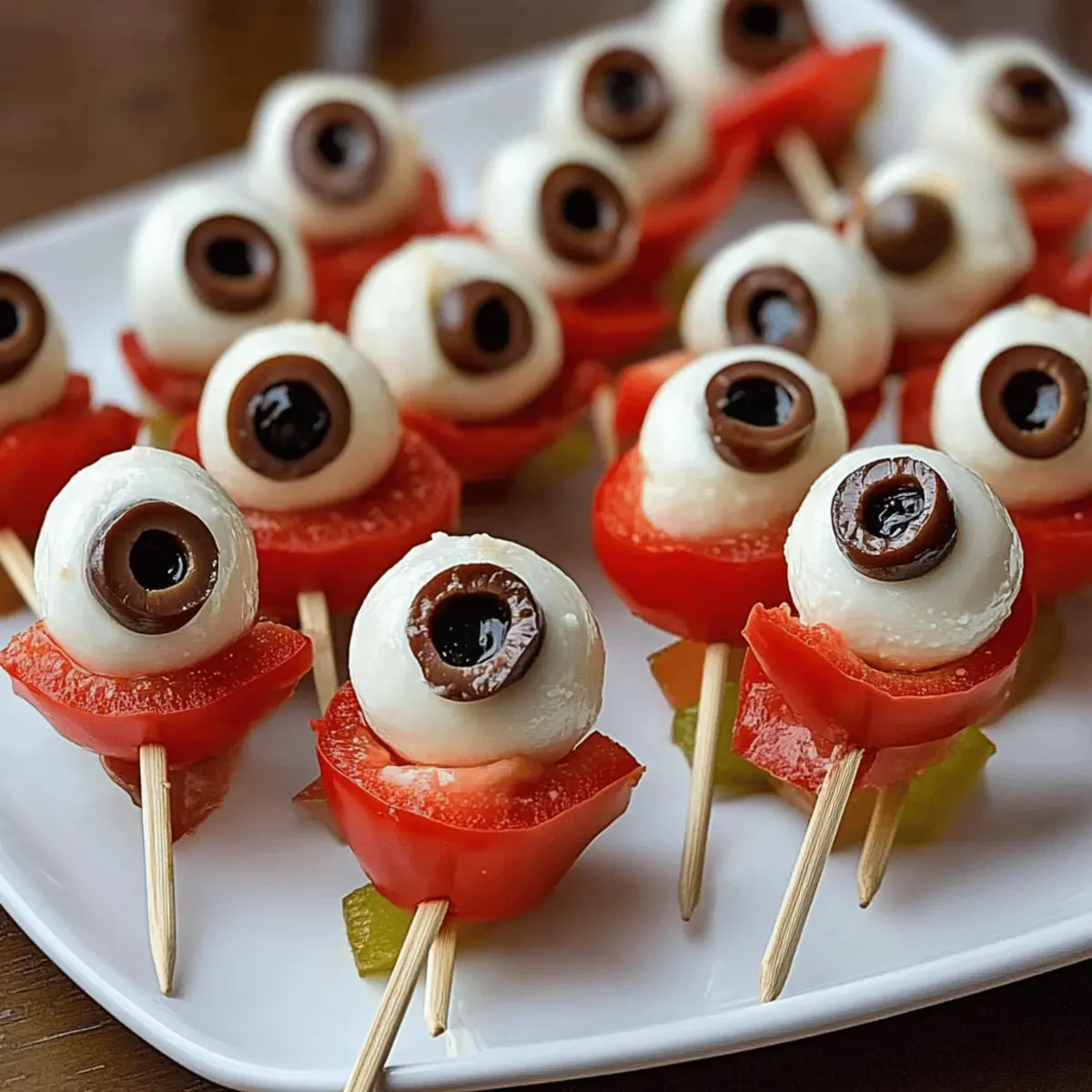 Skewered Salami Eyeballs