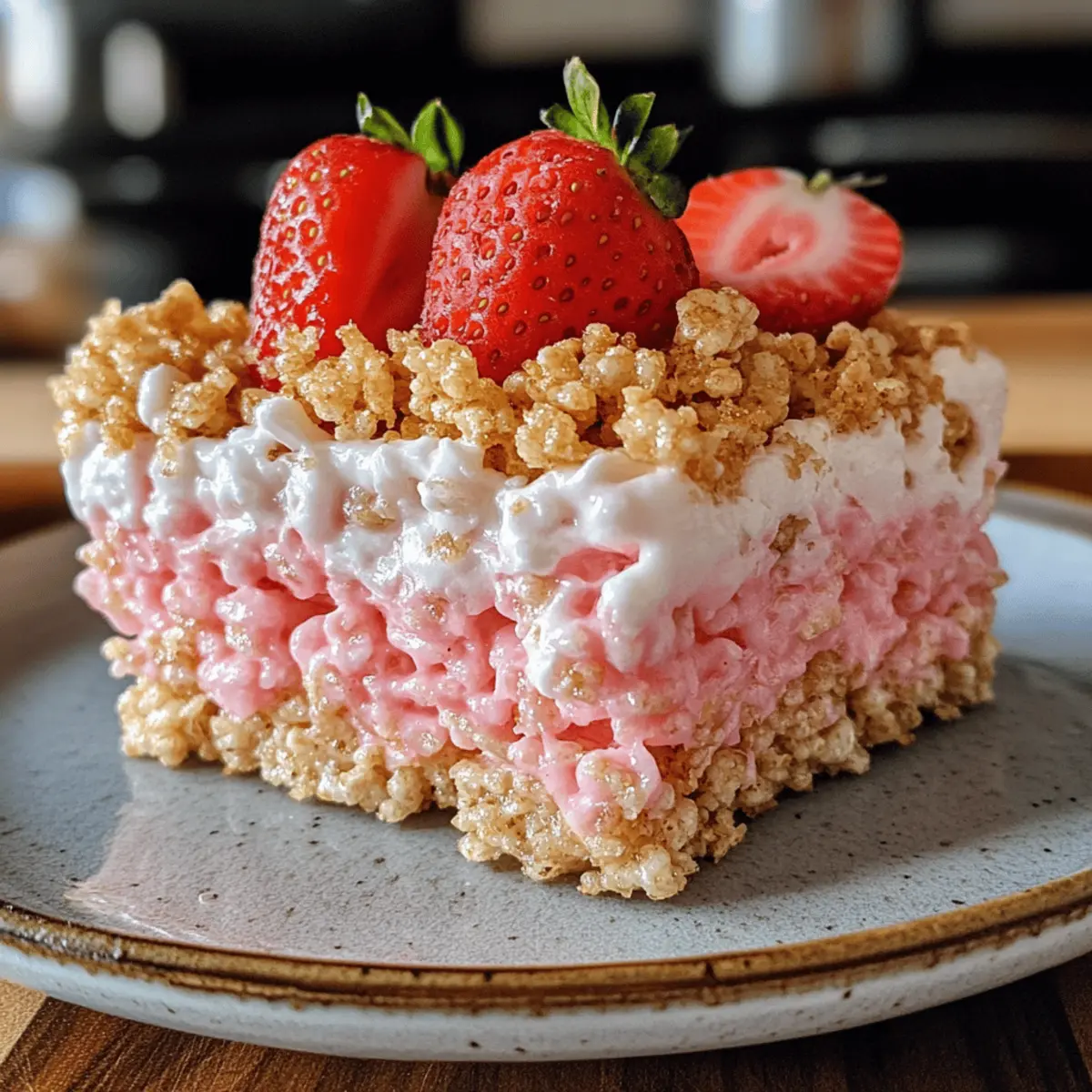 Strawberry Shortcake Rice Krispie Treats