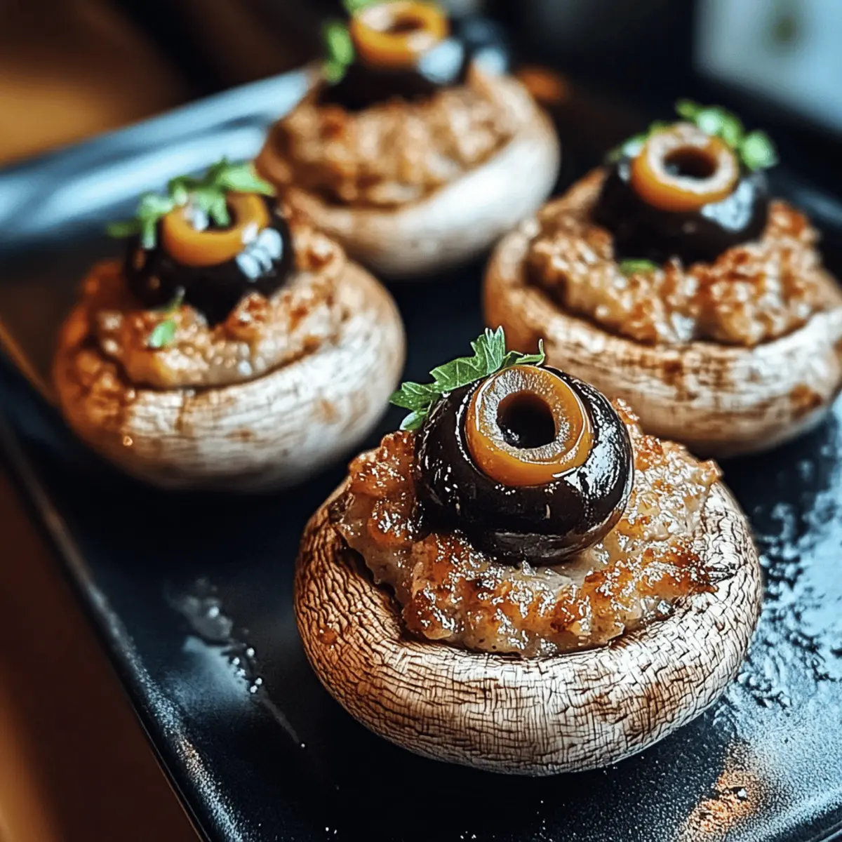Stuffed Mushroom Eyeballs