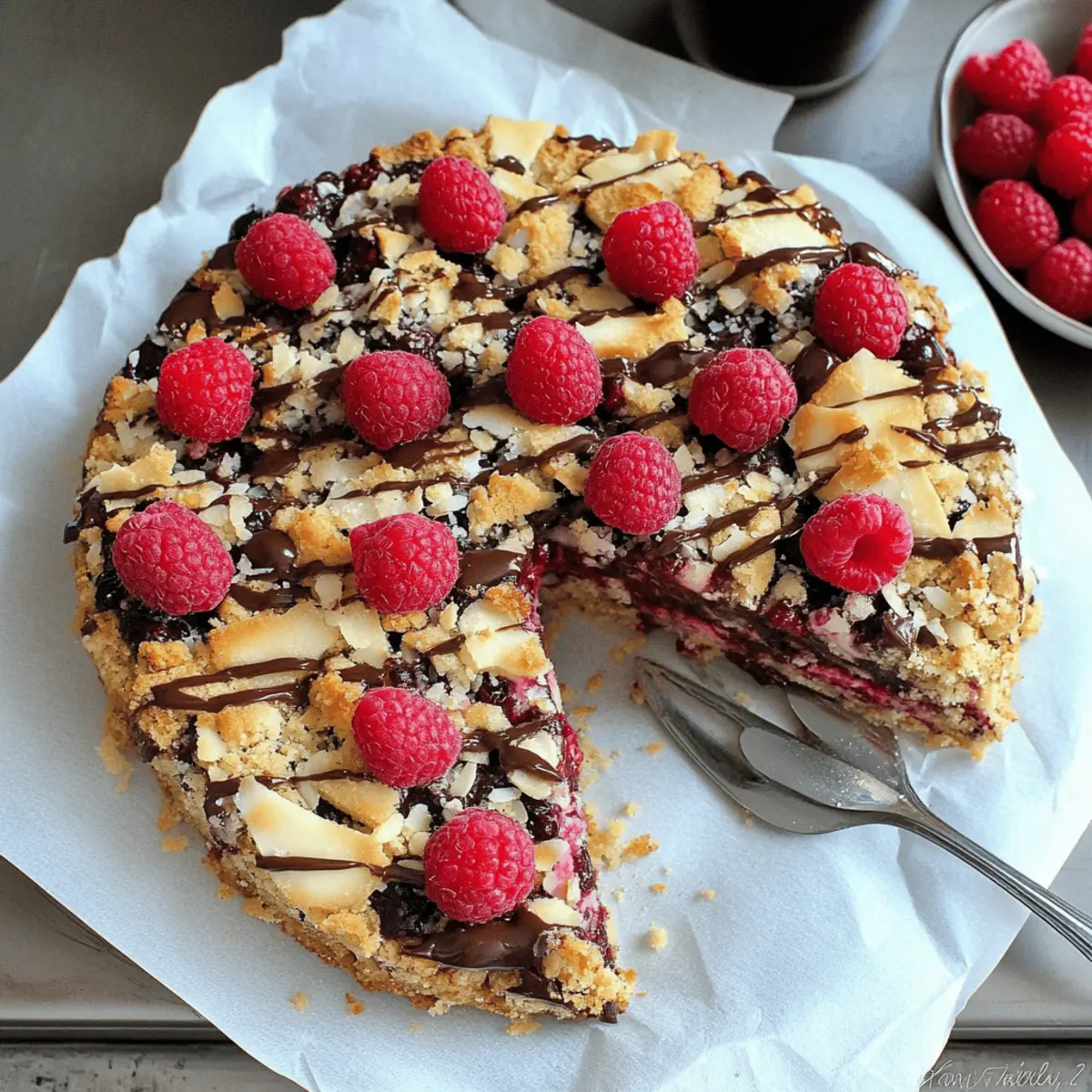 Melt-in-Your-Mouth Nutella Raspberry Crumble Cake Bliss