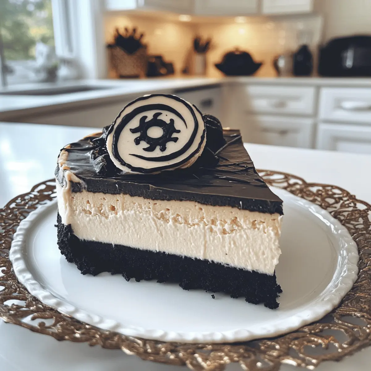 Double Chocolate Halloween "Cheesecake