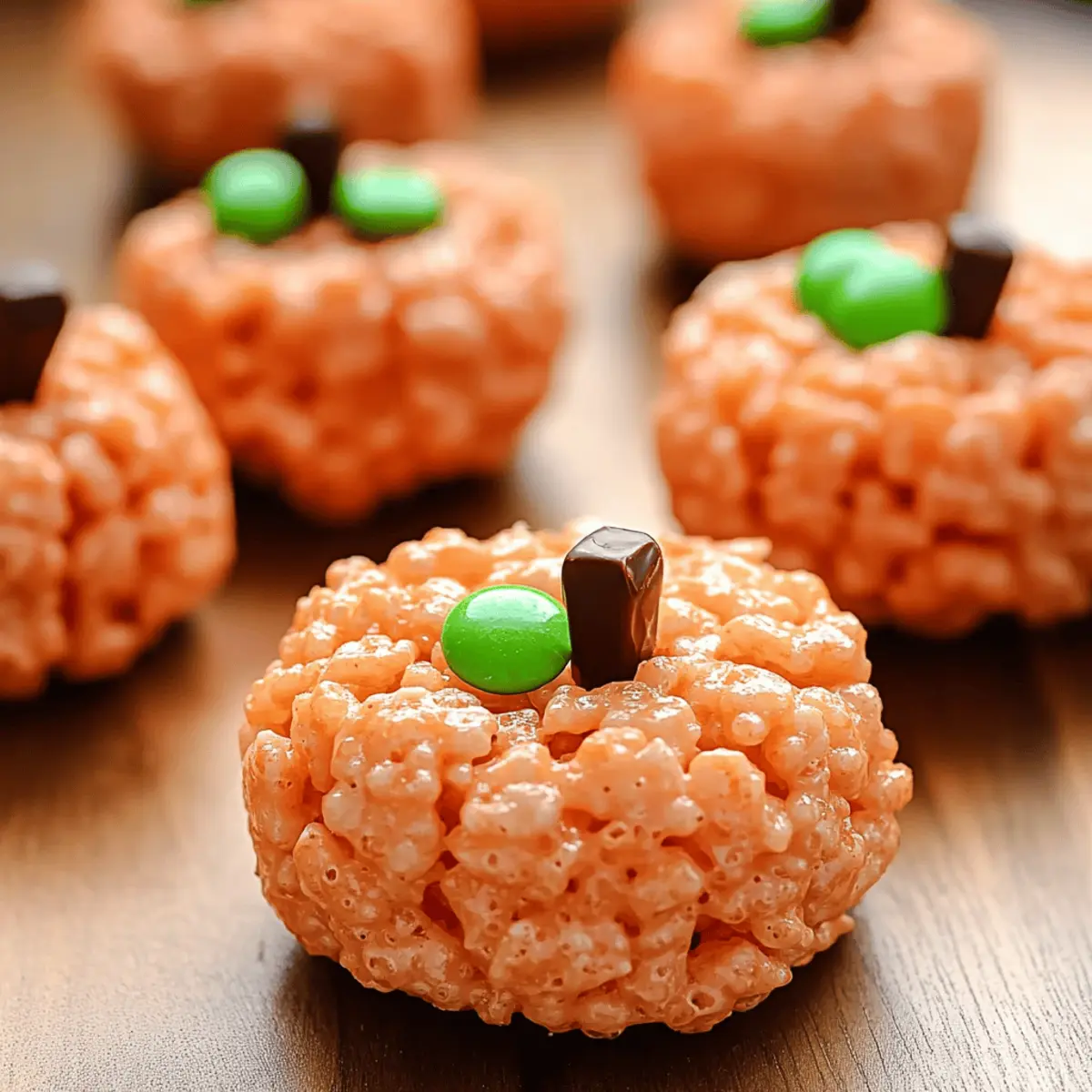 Rice Krispie Treat Pumpkins