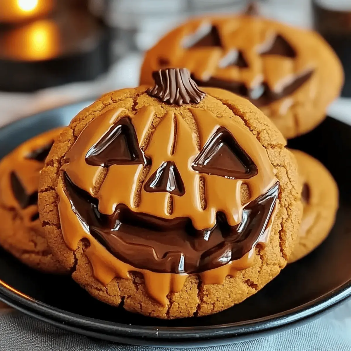 Spooky and Sweet Chocolate Filled Jack Lantern Cookies to Delight