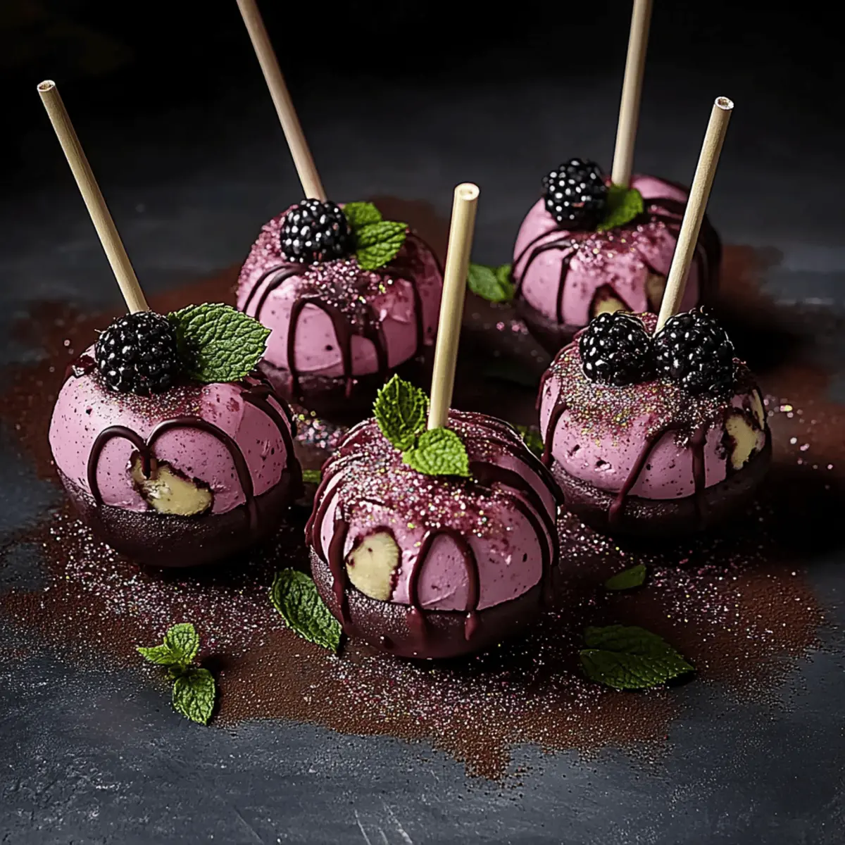 Forbidden Forest Blackberry Cheesecake Pops