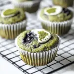 Blueberry Matcha Muffins
