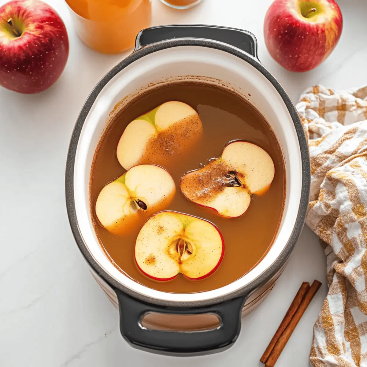 Slow Cooker Fireball Apple Cider