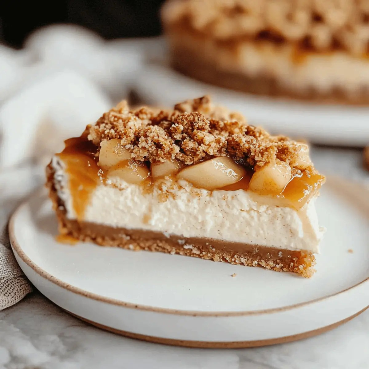 Apple Crisp Cheesecake