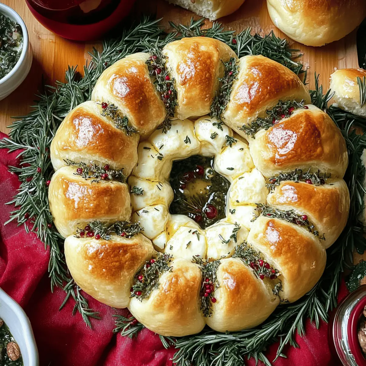 Baked Brie and Bread Wreath Your Show-Stopping Holiday Delight