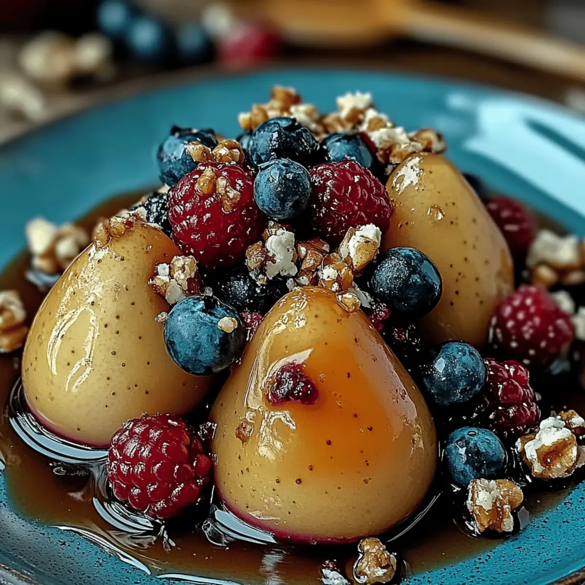 Baked Pears with Berries