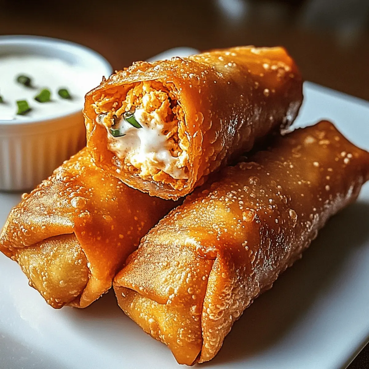 Buffalo Chicken Dip Egg Roll