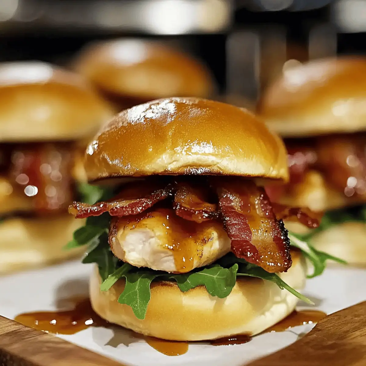 Chicken & beef bacon Sliders