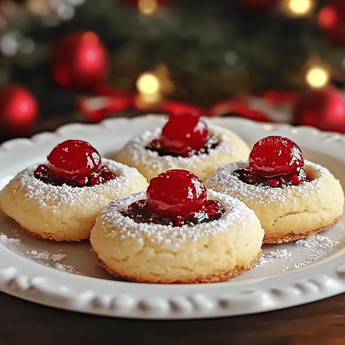Christmas Maraschino Cherry Shortbread Cookies