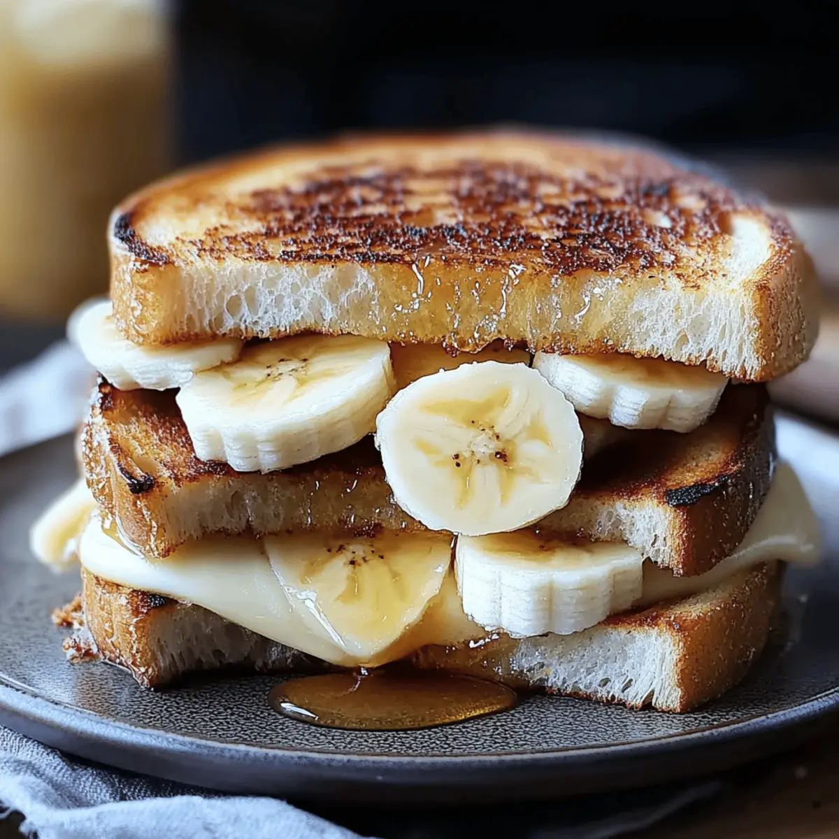 Delicious Honey Banana Grilled Cheese Sandwich You Must Try!