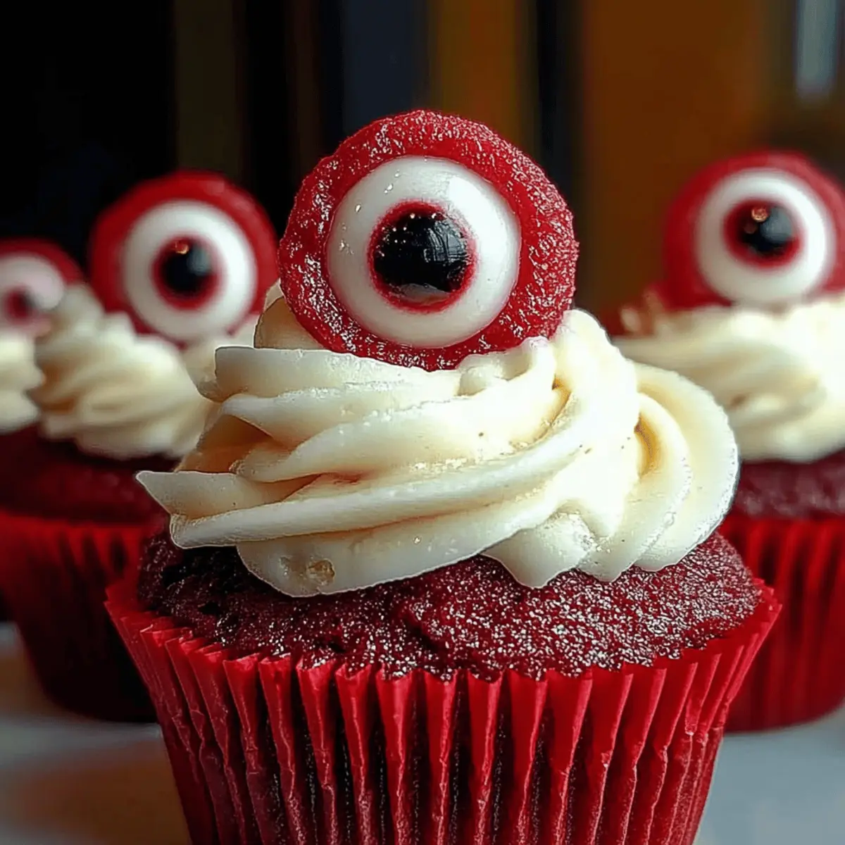 Red Velvet Halloween Eyeball Delight