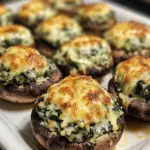 Spinach Dip Stuffed Mushrooms