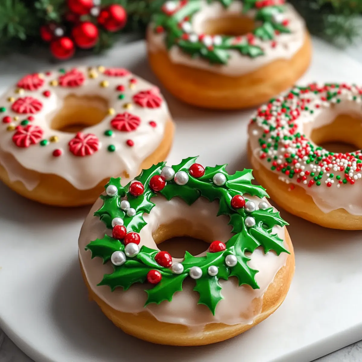 Vegan Christmas Wreath Doughnuts – A Festive Holiday Treat