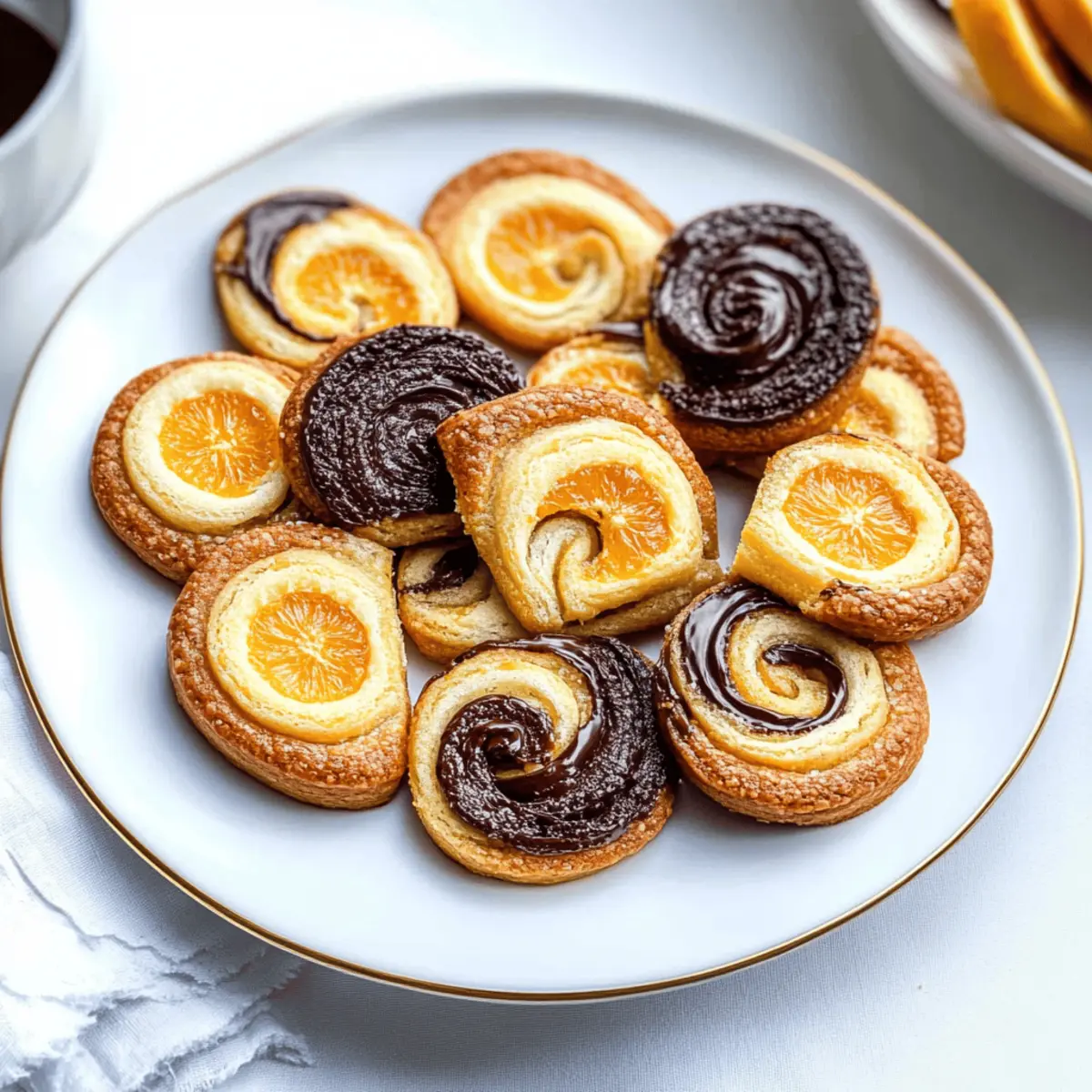Chocolate-Dipped Orange Palmier Cookies