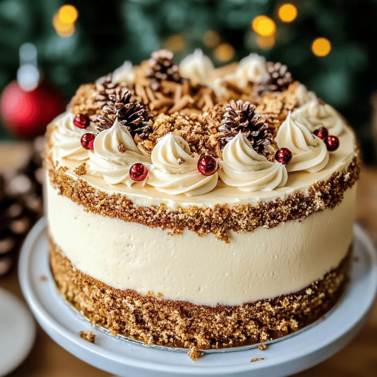 Irresistible Christmas Spice Cake with Eggnog Buttercream