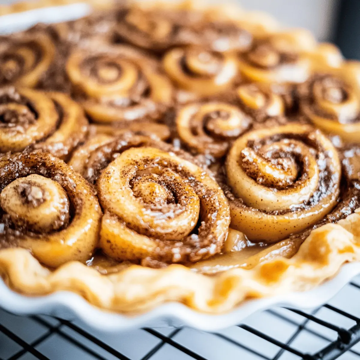 Cinnamon Roll Apple Pie