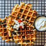 Savory Spinach Waffles With Feta