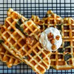 Savory Spinach Waffles With Feta
