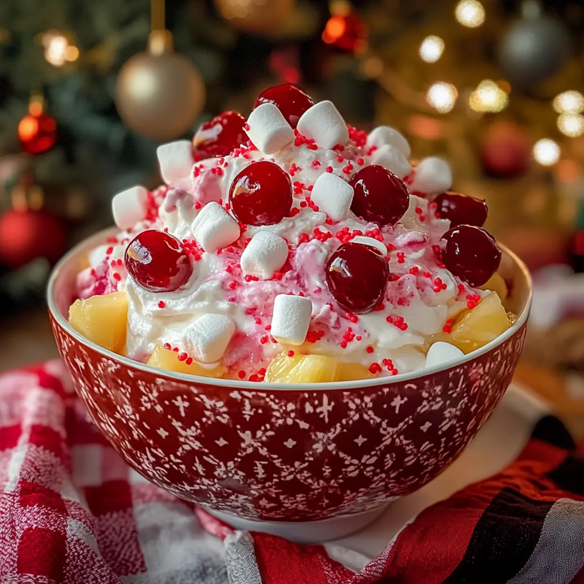 Delightful Christmas Cherry Fluff: A Festive No-Bake Treat