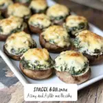 Spinach Dip Stuffed Mushrooms