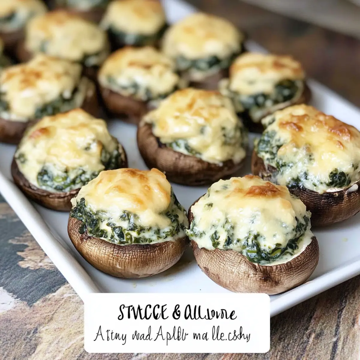 Creamy Spinach Dip Stuffed Mushrooms for Your Next Snack