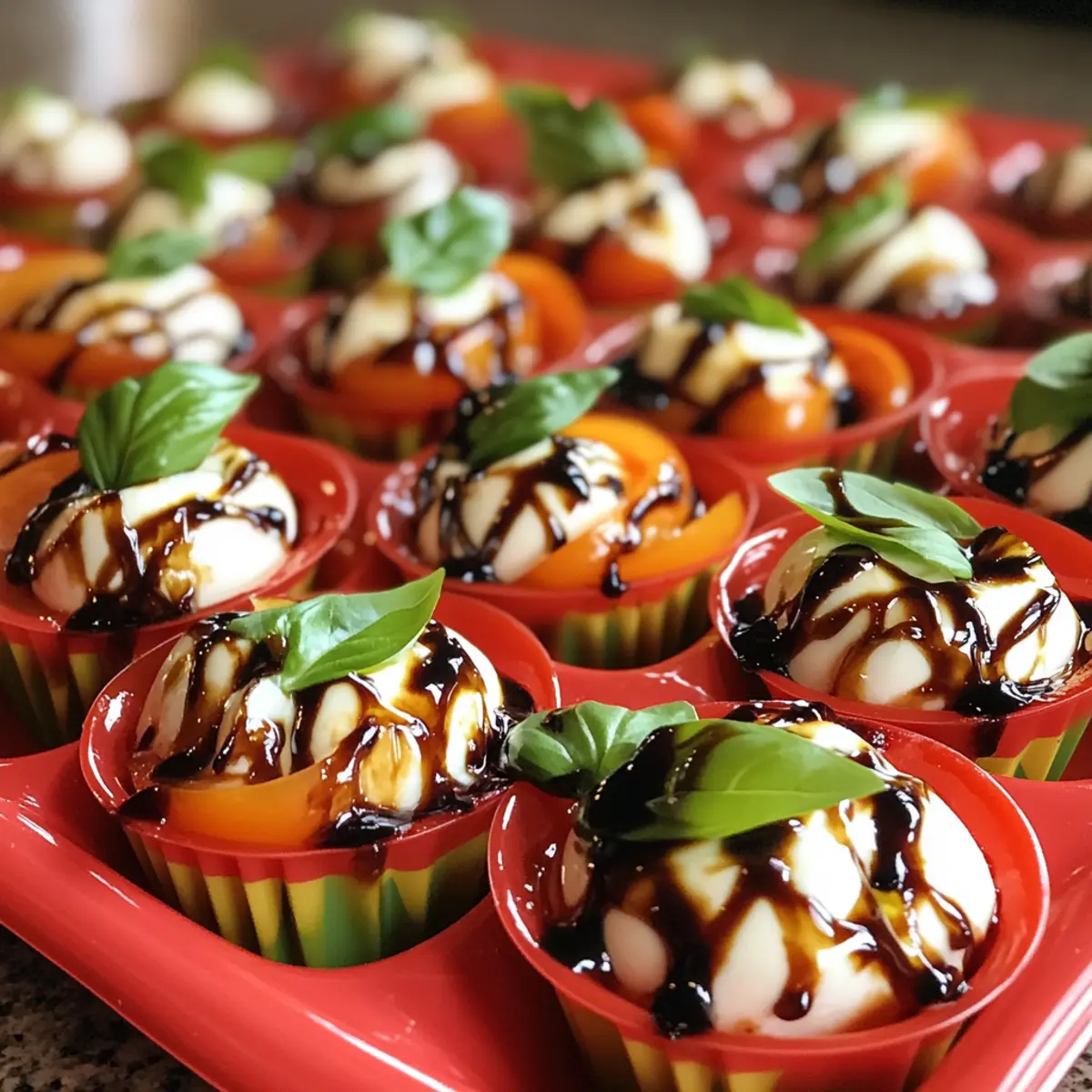 Festive Christmas Mini Caprese Salad Cups for Joyful Gatherings