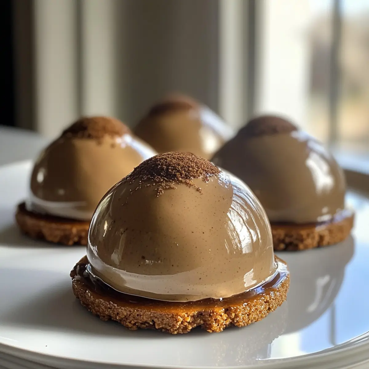 Gingerbread Latte Mousse Domes for a Festive Holiday Treat