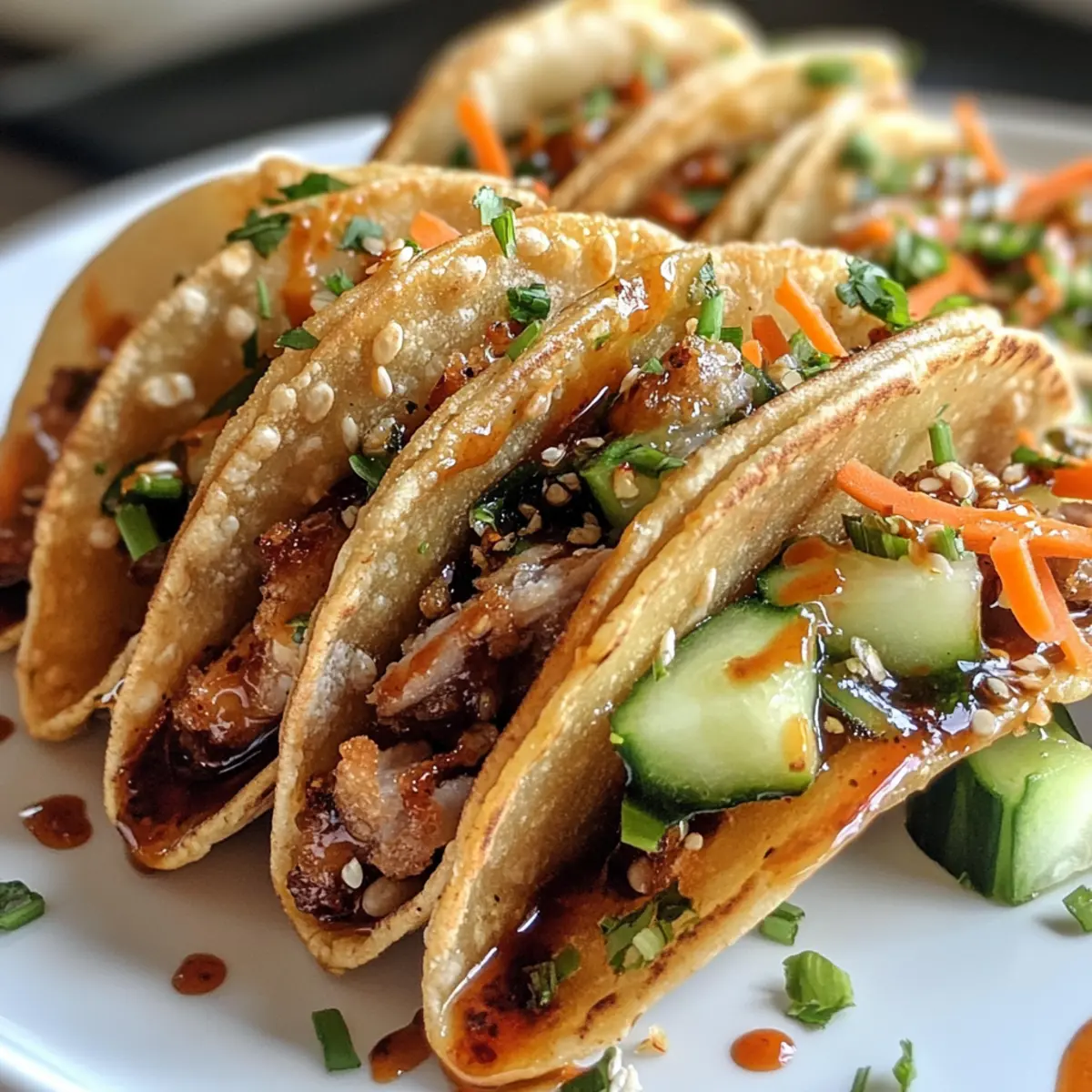 Smash Dumpling Tacos