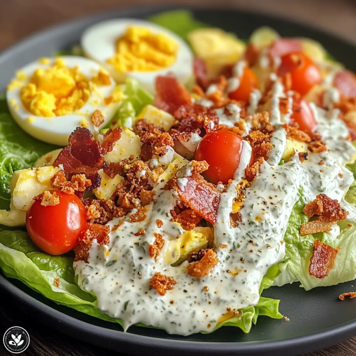 Delicious Loaded Wedge Salad with Homemade Ranch Surprise!