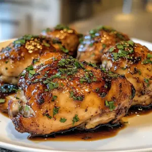 Balsamic Herb Baked Chicken Thighs