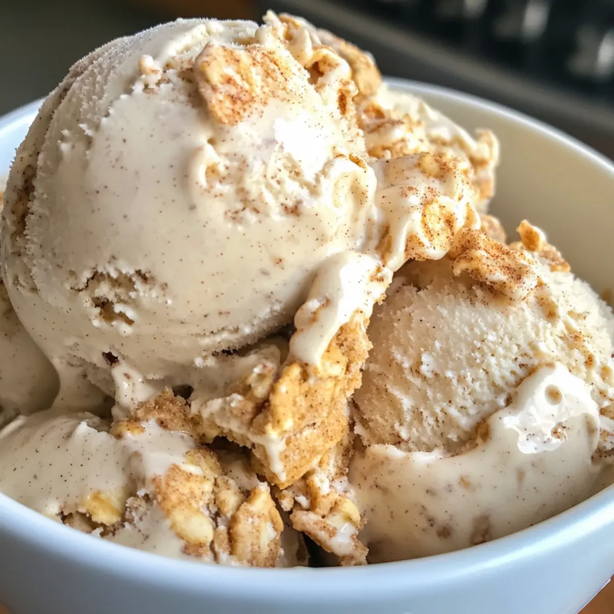 Cinnamon Oatmeal Cookie Ice Cream that Brings Joy in Every Scoop