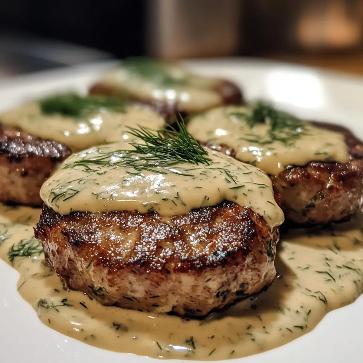 Savor Hamburger Steaks in Creamy Dill Sauce Ready in 30 Minutes