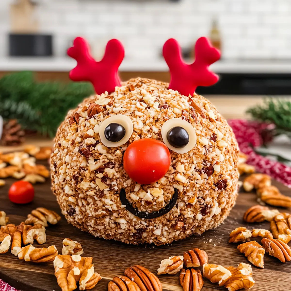 Create a Festive Reindeer Cheese Ball That’s a Showstopper!