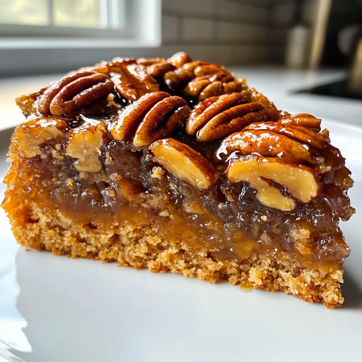 Vegan Pecan Upside Down Cake That’s Perfectly Gooey and Delicious