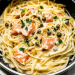 Healthier Smoked Salmon Linguine