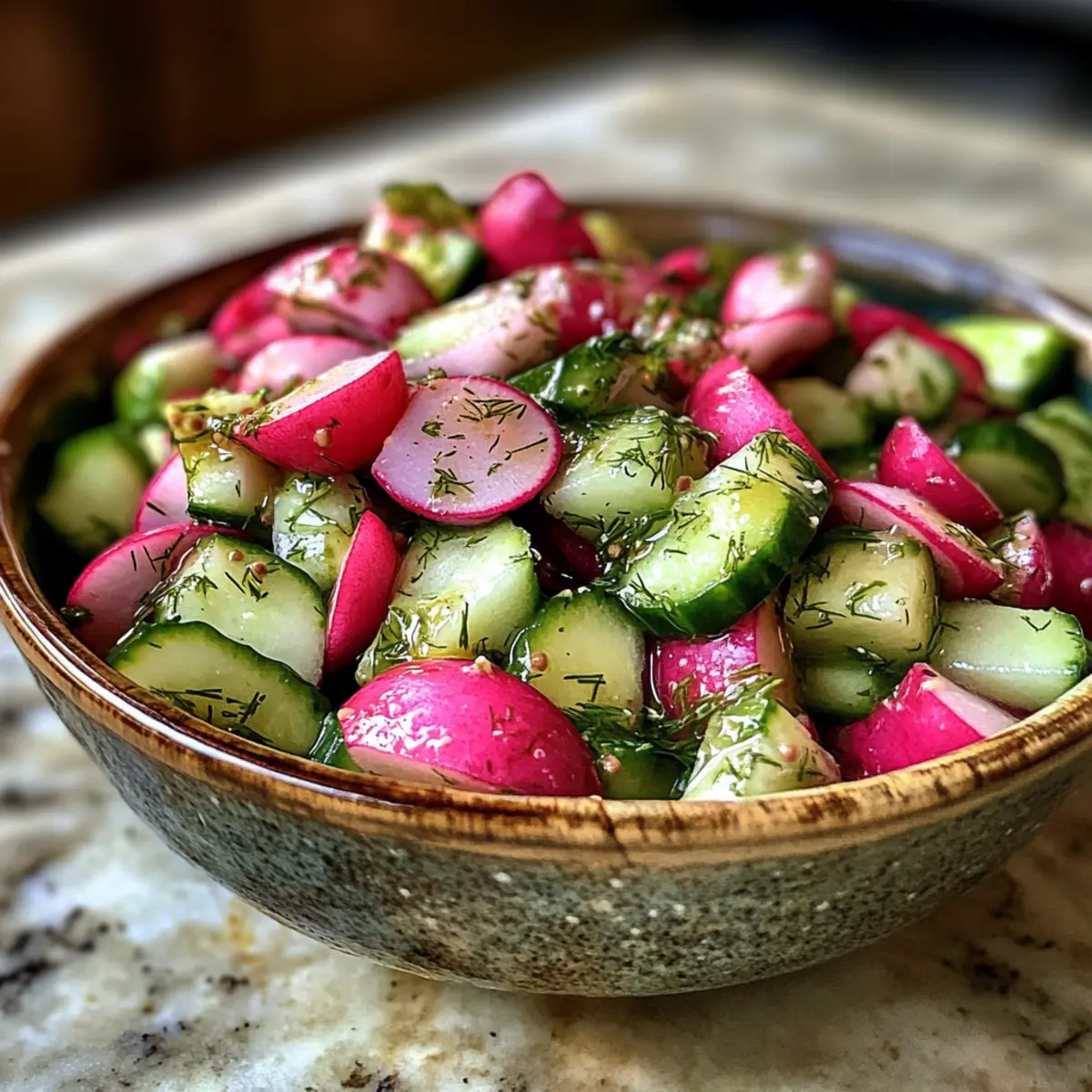 Dewy Dill Delight Radish and Cucumber Salad