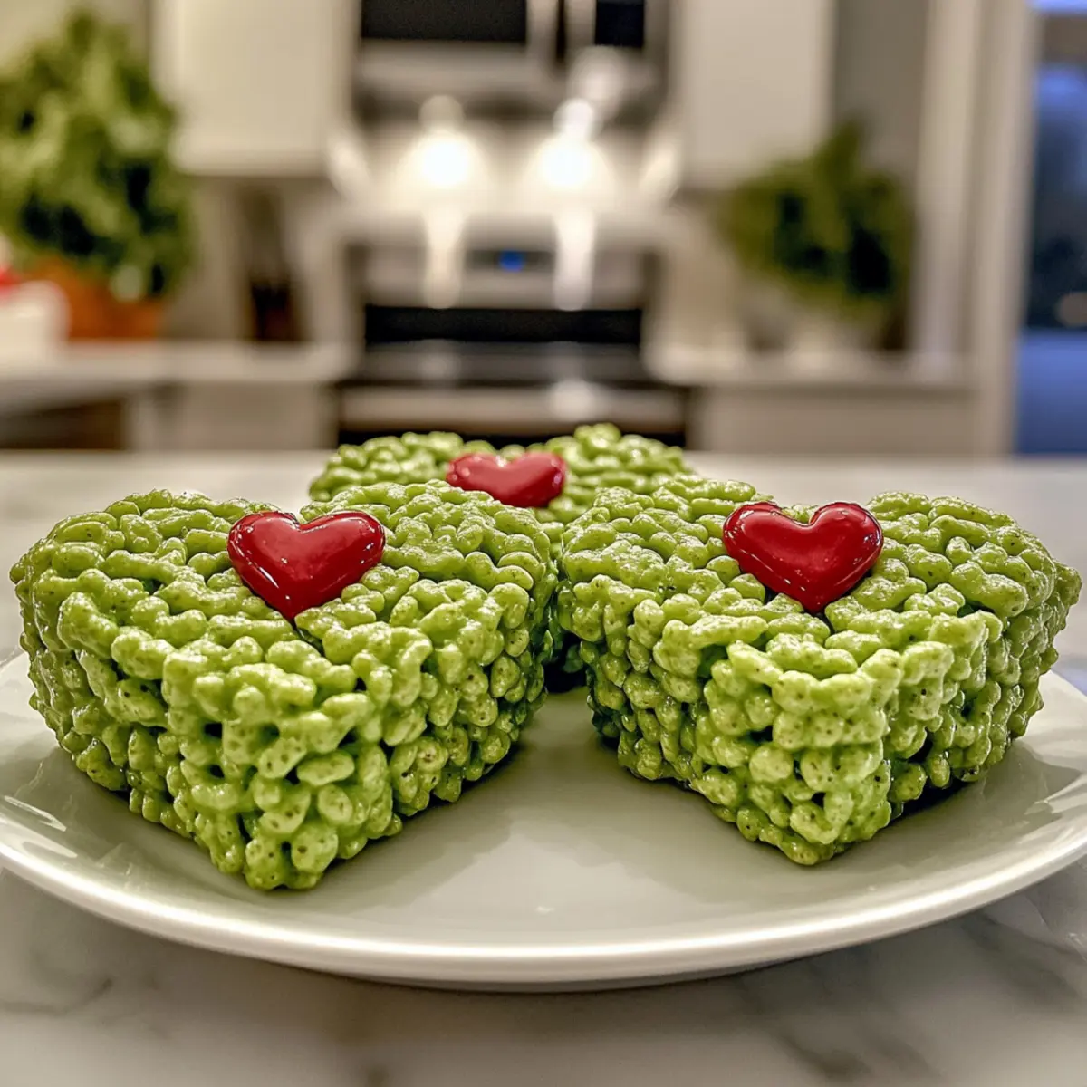 Grinch Heart Rice Krispies Treats for Festive Family Fun
