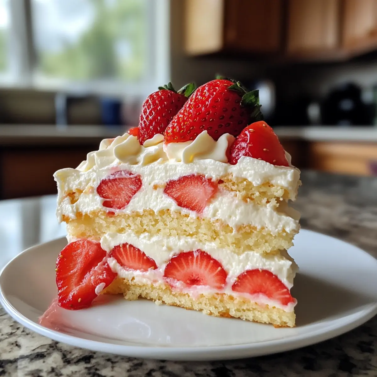 Strawberry Custard Delight Cake for Effortless Elegance