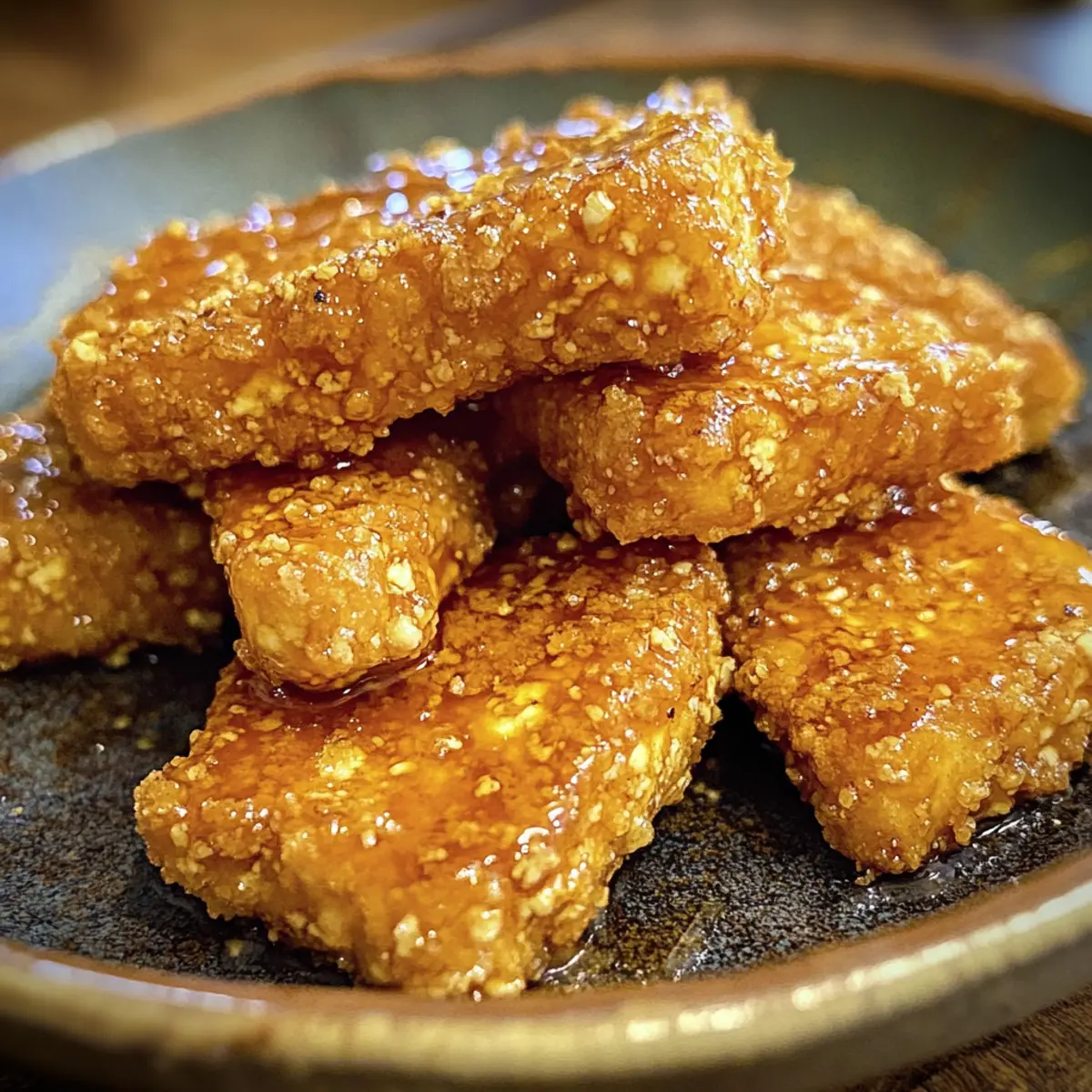 Crispy Baked “Honey” Mustard Tofu Tenders You’ll Love