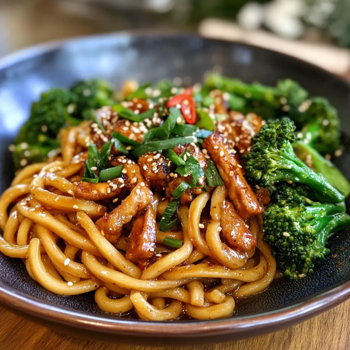 Vegan Sesame Yaki Udon Noodles for Quick Comfort Cooking