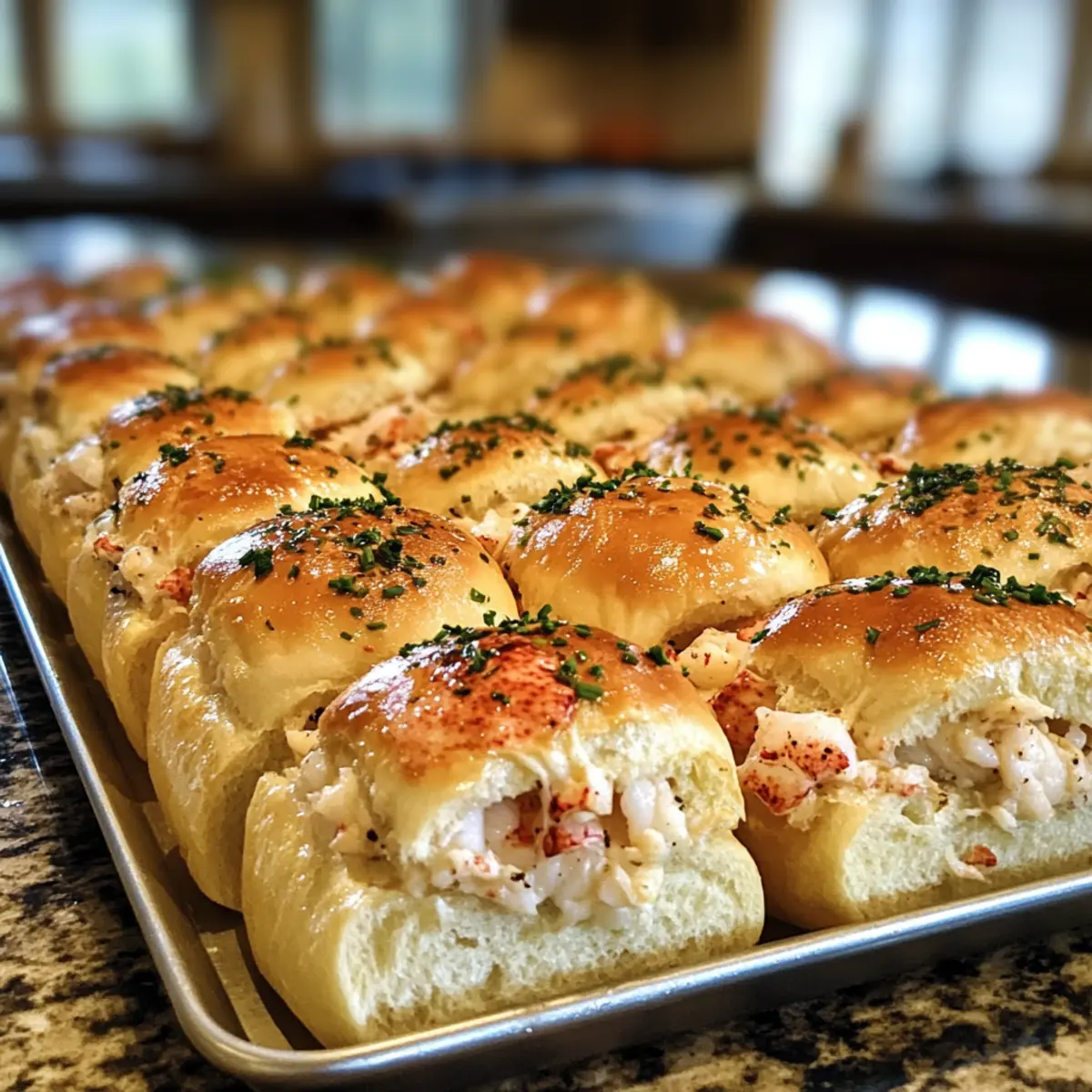 Pull Apart Lobster Sliders with Garlic Chive Butter