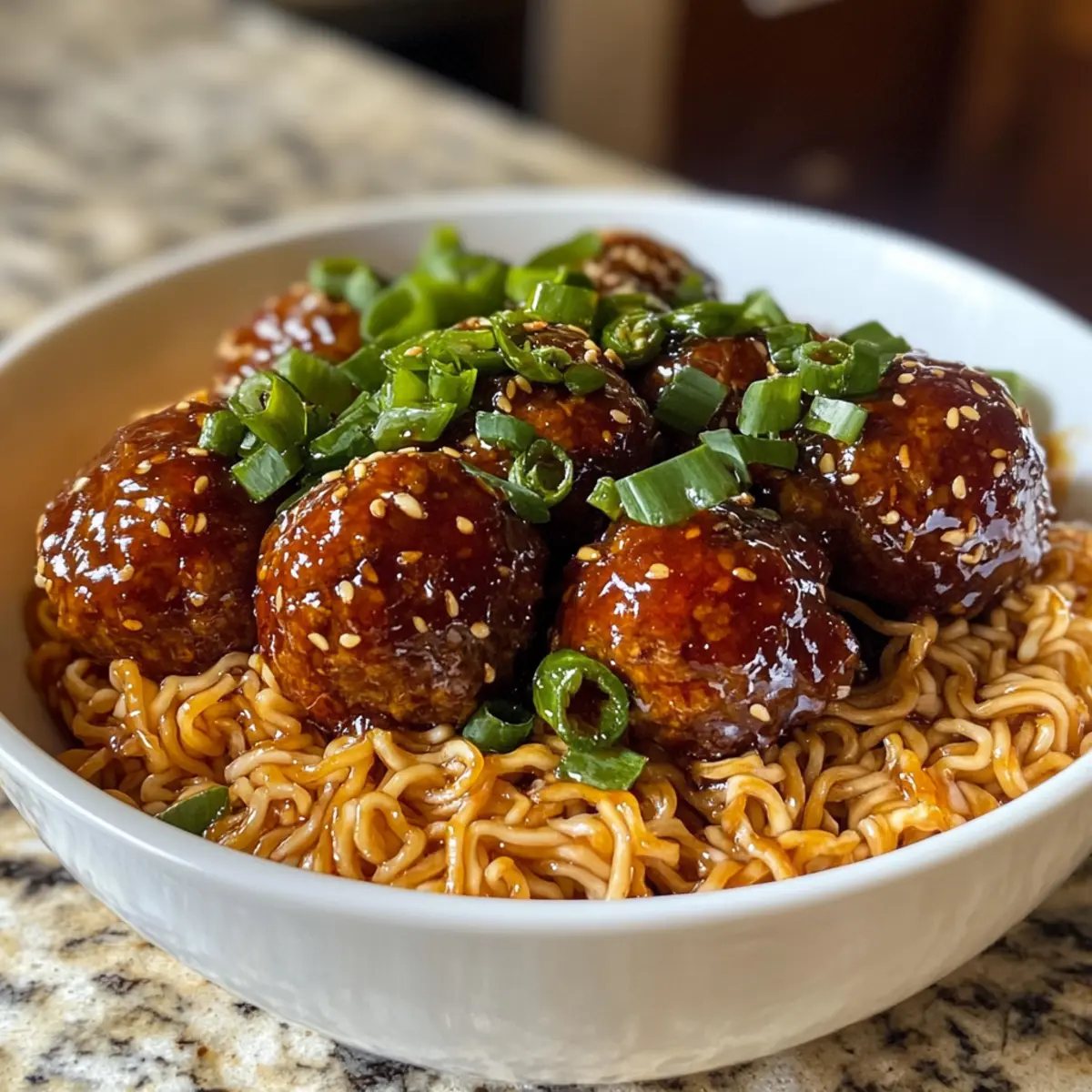 General Tso’s Meatball Ramen: A Spicy Comfort Bowl Delight