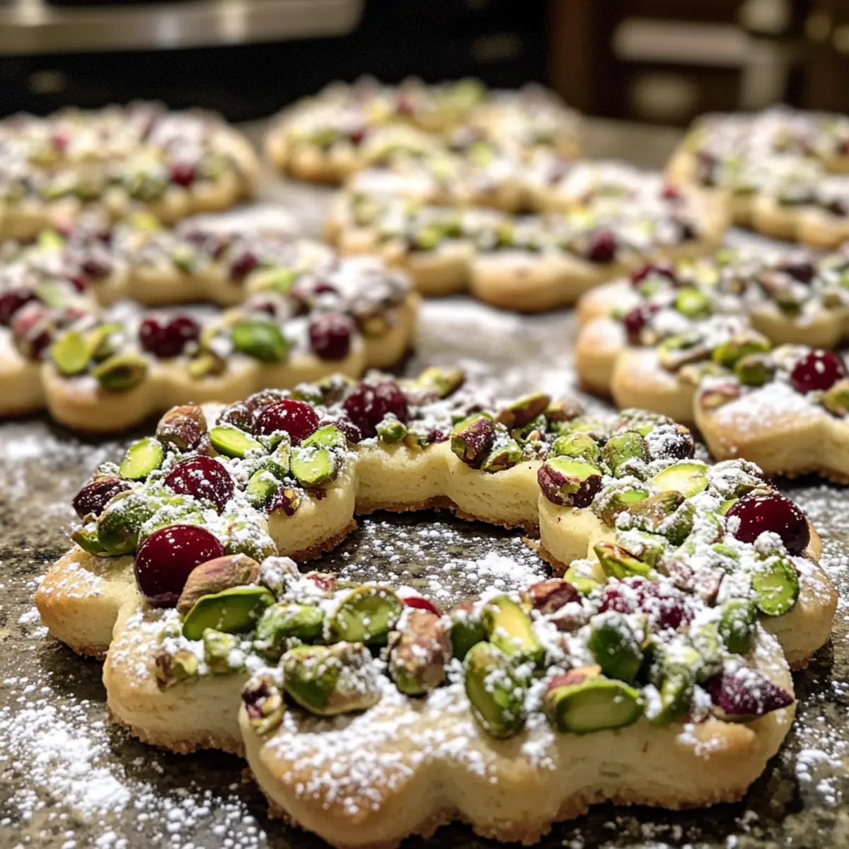 Delicious Pistachio Cranberry Wreath Cookies for the Holidays
