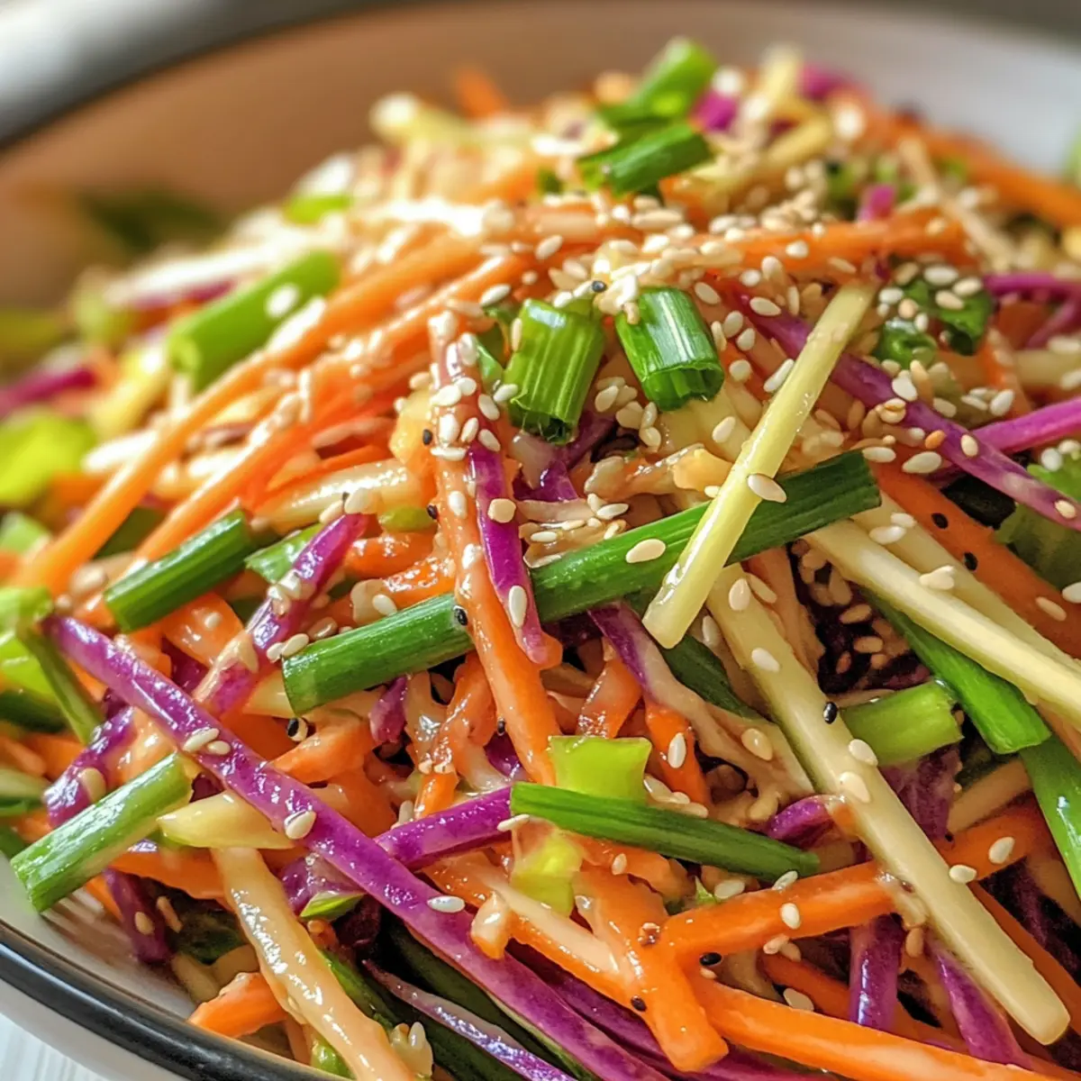 Shaved Rainbow Carrot Sesame Salad: A Colorful Crunch Delight