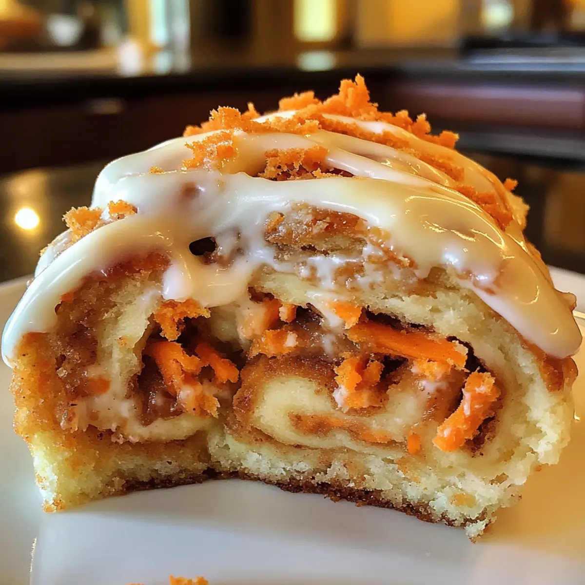 Carrot Cake Cinnamon Rolls with Mascarpone Icing Delight